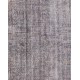 Grey Handmade Vintage Overdyed Turkish Carpet